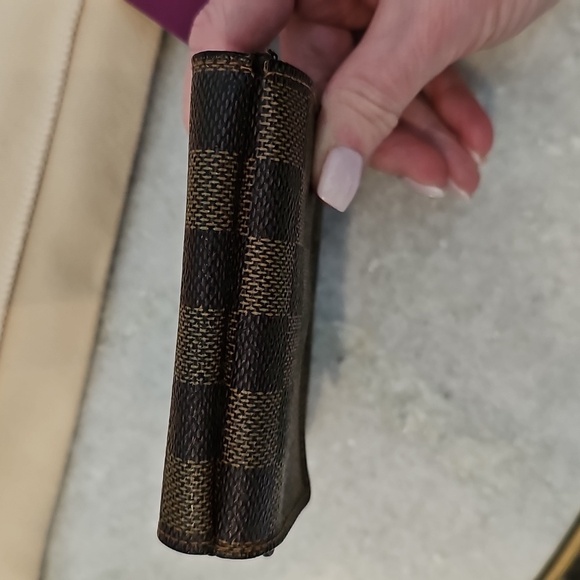 AUTHENTIC Louis Vuitton Damier Ebene Elise Trifold Compact Snap Wallet - Picture 7 of 14